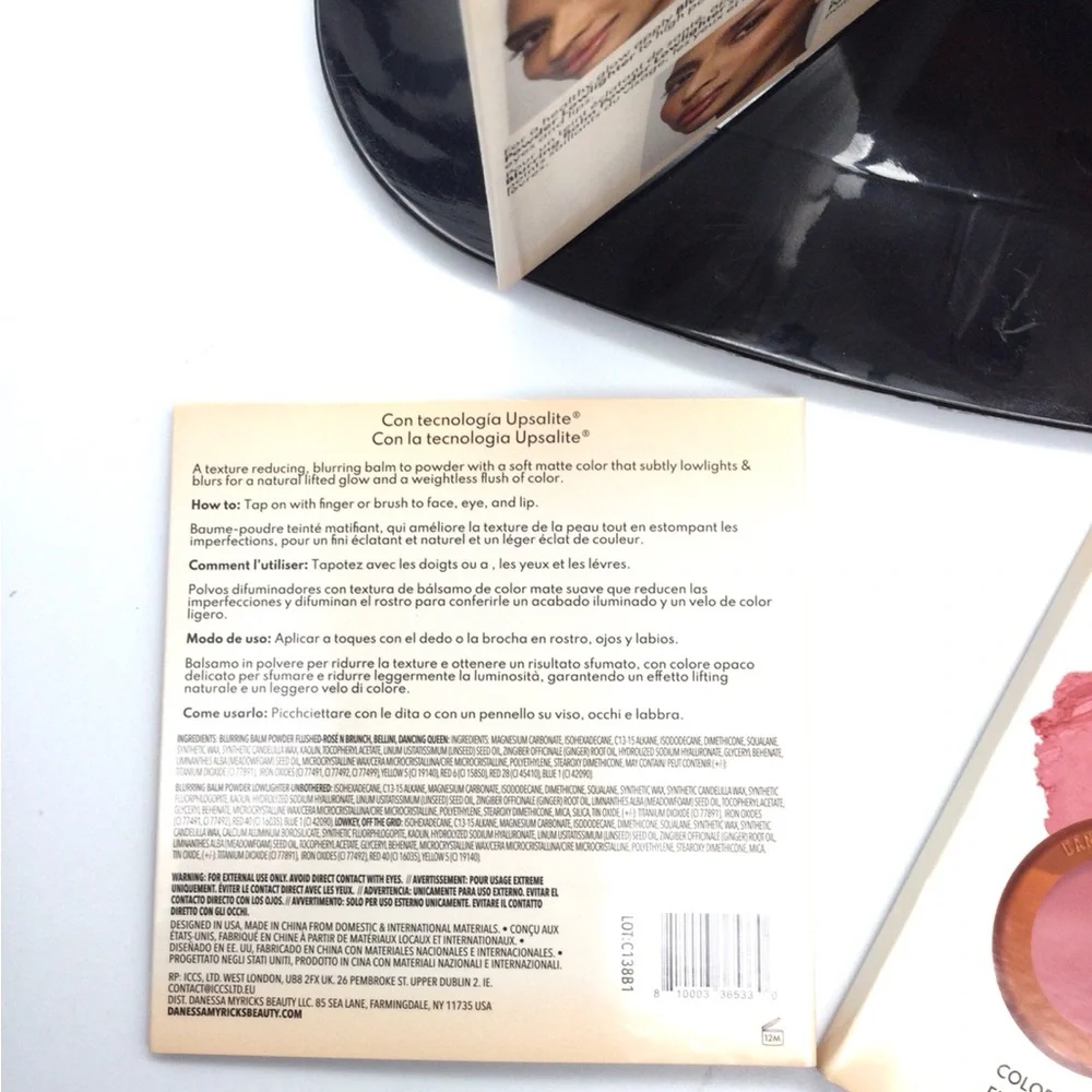 Danessa Myricks Beauty Lowlighter sample Palette - Peach/Rose Shades